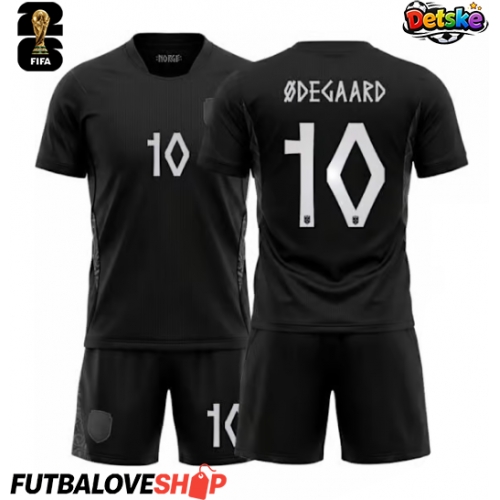 Dres Nórsko Martin Odegaard #10 Preč pre deti MS 2026 Krátky Rukáv (+ trenírky)